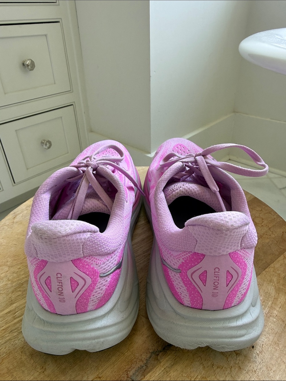 Hoka Light Pink Women's Running Sneakers - Breathable Cushioning - Picture 3 of 6